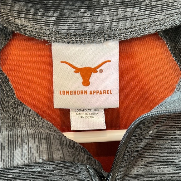 Texas Longhorns Gray and Orange Quarter-Zip Athletic Jacket - Picture 2 of 9